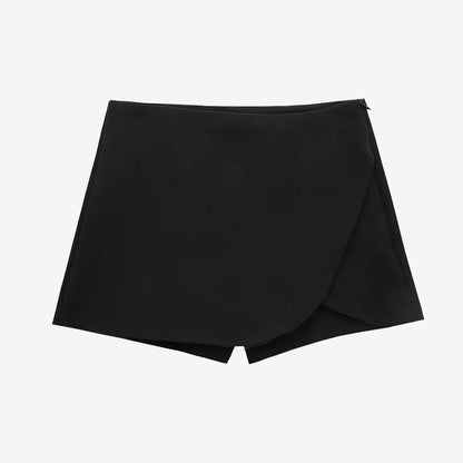 High Waist Skort with Side Zipper