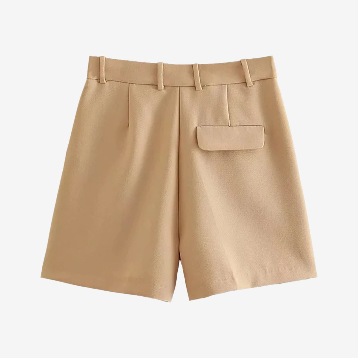 Women’s High Waist Bermuda Shorts with Side Pockets