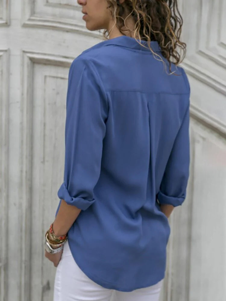 Chiffon Oversized Blouse Long Sleeve