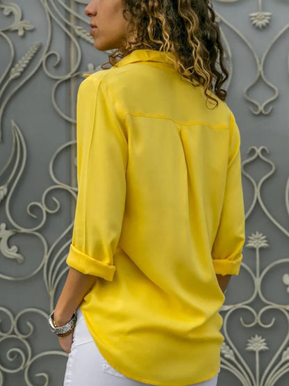 Chiffon Oversized Blouse Long Sleeve